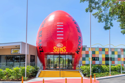 Perfect colour match for iconic football entryway