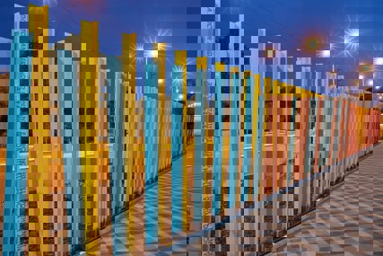 Artist uses colour and form to walk in step with site's heritage