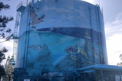 Serious Protection for Water Reservoir Mural