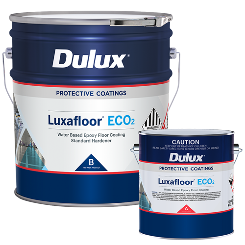 dulux luxafloor eco2 - low build, water borne, two-pack epoxy floor paint